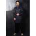 NAVY BLUE INDIAN ETHNIC STYLE MEN'S WEAR COAT PANT SET