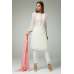 White Readymade Pakistani Designer Suit