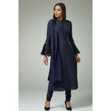 NAVY BLUE DESIGNER PARTY WEAR CHURIDAR SUIT