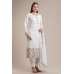 DELICATE WHITE STRAIGHT CUT SALWAR KAMEEZ SUIT