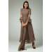Brown A Line Skater Dress Readymade Suit