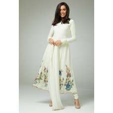 OFF WHITE VOGUE CIRCULAR ANARKALI STYLE INDIAN DRESS