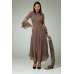 Brown A Line Skater Dress Readymade Suit