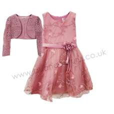 ZQ-145 Dusty Pink Girls Party Wedding Dress With Bolero jacket