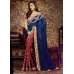 Red & Blue Fancy Party Saree Designer Wear