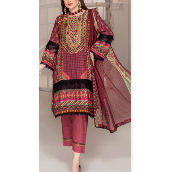 Multi Colour Printed Readymade Pakistani Suit
