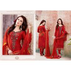 Red Woolen Pashmina Suit Indian Designer Salwar Kameez
