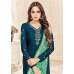 Teal Blue Straight Indian Party Wear Churidar Suit