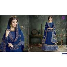 U1001 SNORKEL BLUE AYESHA TAKIA ANARKALI STYLE SALWAR KAMEEZ