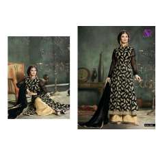 U1003 BLACK AYESHA TAKIA ANARKALI STYLE SALWAR KAMEEZ SUIT