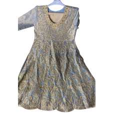 Sleet Grey Designer Embroidered Ethnic Girls Suit