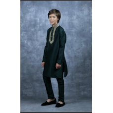 GREEN PAKSITANI BOYS EID KURTA SHALWAR