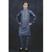 GREY READYMADE BOYS EID KURTA SHALWAR