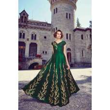 Green Indian Wedding Party Gown