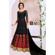Elegant Black Bridal Anarkali Gown