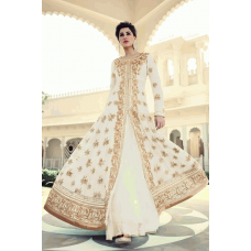 White Indian Wedding Party Anarkali Dress