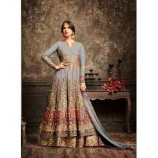 Duck Egg Blue Heavy Embellished Wedding Wear Party Dress