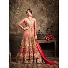 Red & Gold Bridal Long Dress Wedding Wear Suit