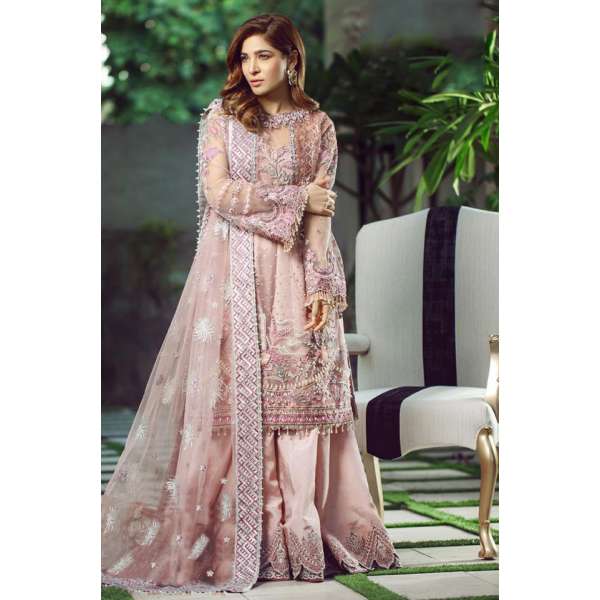 Rose Tan Embroidered Designer Ethnic Wedding Lehenga