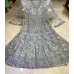 Silver Grey Heavy Embellished & Embroidered Indian Wedding Gown