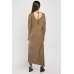 BROWN LOOSE JERSEY KAFTAN DRESS