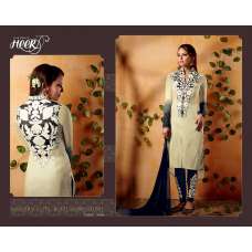 Black Cream Dress Party Wear Salwar Kameez Cotton Suit