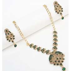 Green Gold Punjabi Wedding Jewellery Set
