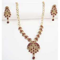 Maroon Gold Wedding Jewellery Set