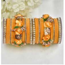Mustard Yellow Bridal Wedding Bangle Set