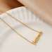 Fatima Arabic Nameplate Stainless Steel Golden Fatima Necklace, Personalised Festival Jewellery Gifts For Women