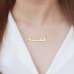 Fatima Arabic Nameplate Stainless Steel Golden Fatima Necklace, Personalised Festival Jewellery Gifts For Women