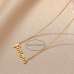Fatima Arabic Nameplate Stainless Steel Golden Fatima Necklace, Personalised Festival Jewellery Gifts For Women