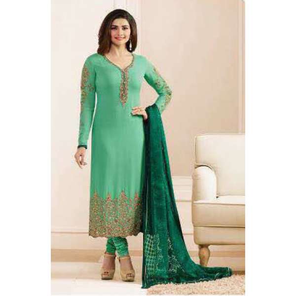 Green Embroidered Dress Indian Ethnic Salwar Suit
