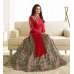 Red Printed Indian Dress Fancy Party Wear Suit