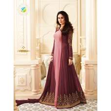 Maroon Jacket Style Anarkali Suit Indian Wedding Dress