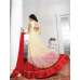 K3936 CREAM AND RED KASEESH PRACHI-19 DESIGNER ANARKALI SUIT