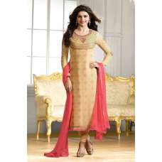 K4293 BEIGE KASEESH PRACHI-22 STRAIGHT SALWAR KAMEEZ SUIT 