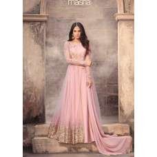 Pink Net Anarkali Gown Latest Indian Designer Wear