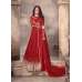 STUNNING RED LONG LENGTH WEDDING WEAR ANARKALI GOWN