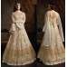 Cream Bridal Gown Embellished Sequin Party Wear Dress