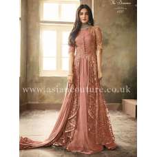 PEACH PAKISTANI INDIAN WEDDING READYMADE GOWN