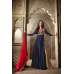Navy Blue & Gold Indian Wedding Dress Embroidered Long Suit