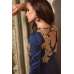 Navy Blue & Gold Indian Wedding Dress Embroidered Long Suit