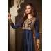Navy Blue & Gold Indian Wedding Dress Embroidered Long Suit