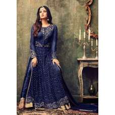 Navy Blue Party Dress Indian Designer Anarkali Salwar Suit