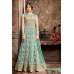 Turquoise Indian Ethnic Suit Embroidered Anarkali Dress