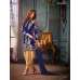 Blue & Gold Patiyala Suit Indian Punjabi Dress