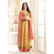 Yellow Indian Wedding Dress Designer Embroidered Anarkali Suit