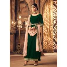 GREEN INDIAN DESIGNER FALKEN VELVET INDIAN SALWAR SUIT  ( 2-3 weeks delivery ) 