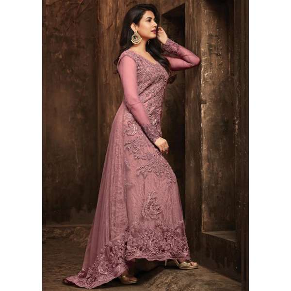 ROSE PINK DESIGNER BRIDAL AND BRIDESMAID WEDDING TRAIL GOWN